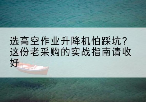 新北高空作业升降机厂家推荐-选高空作业升降机怕踩坑？这份老采购的实战指南请收好